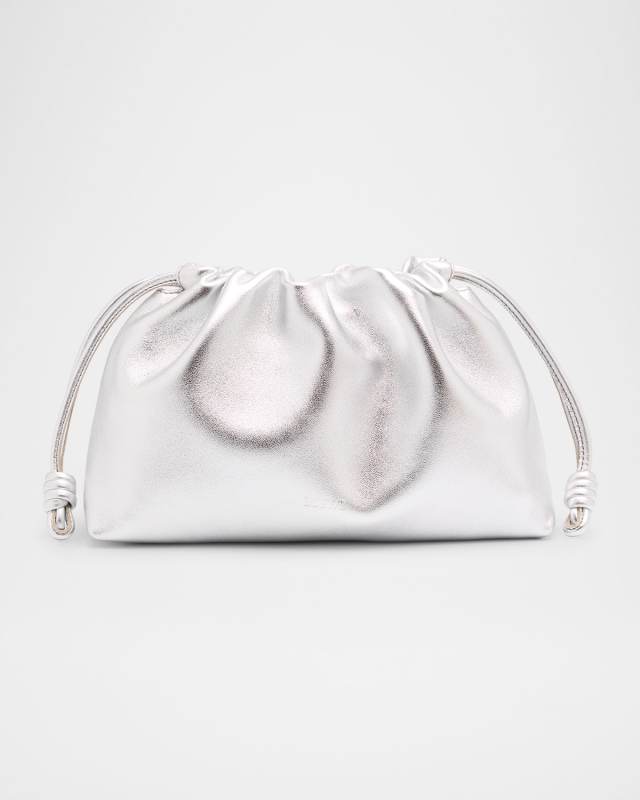 Flamenco Metallic Leather Shoulder Bag